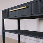 Дизайнерская Консоль с полкой и ящиком Primo Черный дуб варинант исполнения - 4 | Loft Concept в Нижнем Новгороде