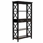 Стеллаж с 4-мя полками и 2-мя ящиками черного цвета из массива березы   варинант исполнения - 1 | Loft Concept в Нижнем Новгороде