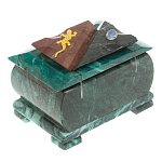 Шкатулка прямоугольная с зеркалом из натурального камня змеевик Stone Casket варинант исполнения - 4 | Loft Concept в Нижнем Новгороде