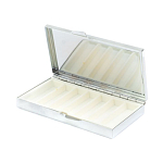 Таблетница карманная прямоугольная на 7 отделений с зеркалом и накладкой из натурального камня Амазонит Silver Stone Pillboxes варинант исполнения - 3 | Loft Concept в Нижнем Новгороде