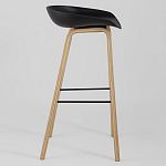 Барный стул на ножках из натурального дерева Boras Black варинант исполнения - 2 | Loft Concept в Нижнем Новгороде