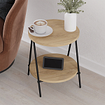 Стол приставной с 2-мя круглыми столешницами из дерева ESSEL OAK варинант исполнения - 8 | Loft Concept в Нижнем Новгороде