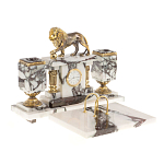 Настольный письменный набор из мрамора с декором в виде льва в подарочной упаковке Marble Accessory варинант исполнения - 2 | Loft Concept в Нижнем Новгороде