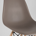 Пластиковый стул на ножках из массива бука Eames Cappuccino варинант исполнения - 7 | Loft Concept в Нижнем Новгороде