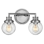 Бра для ванных комнат с прозрачным шарообразным плафоном из стекла с пузырьками на круглом основании Hinkley варинант исполнения - 16 | Loft Concept в Нижнем Новгороде