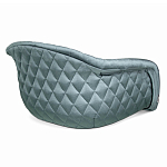 Барный стул со спинкой и мягкой обивкой с ромбами на 4-х деревянных ножках Голубой Велюр Ava Charm варинант исполнения - 3 | Loft Concept в Нижнем Новгороде