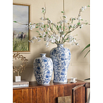 Ваза фарфоровая с узким горлышком и синими цветочными мотивами Independence варинант исполнения - 6 | Loft Concept в Нижнем Новгороде