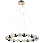 Светодиодная кольцевая люстра Crystal Globule Chrome Chandelier Gold варинант исполнения - 4 | Loft Concept в Нижнем Новгороде