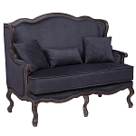 Диван двухместный George Grand Seating black velour варинант исполнения - 1 | Loft Concept в Нижнем Новгороде