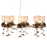 Люстра с каркасом в виде цветков розы и тканевыми абажурами Flowers and Fox Roses варинант исполнения - 1 | Loft Concept в Нижнем Новгороде