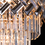 Люстра многоярусная с переплетенными металлическими элементами черного и золотого цвета и прозрачными хрустальными подвесками Empire Chandelier Crystal варинант исполнения - 5 | Loft Concept в Нижнем Новгороде