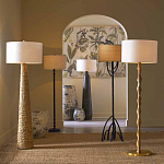 Торшер с цилиндрическим тканевым абажуром на каркасе волнистой формы Rotation варинант исполнения - 4 | Loft Concept в Нижнем Новгороде