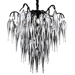 Люстра со стеклянными подвесками дымчатого цвета Ambre Glass Chandelier 70 варинант исполнения - 1 | Loft Concept в Нижнем Новгороде