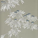 Обои ручная роспись Silk Tree Special Colourway on Pale Grey dyed silk варинант исполнения - 1 | Loft Concept в Нижнем Новгороде