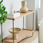 Консоль деревянной столешницей и полкой Wooden Table Top and Shelf варинант исполнения - 5 | Loft Concept в Нижнем Новгороде