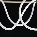 Люстра подвесная круглая золотого цвета с белыми изогнутыми световыми линиями Luke Lampco Tracer Lamp варинант исполнения - 9 | Loft Concept в Нижнем Новгороде