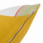 Подушка декоративная хлопковая горчичного цвета с абстрактным принтом Elysian Flow Sunset варинант исполнения - 4 | Loft Concept в Нижнем Новгороде