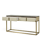 Консоль прямоугольная на золотом каркасе с 2-мя ящиками Warwick варинант исполнения - 2 | Loft Concept в Нижнем Новгороде
