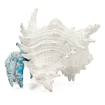 Статуэтка голубой рак с белой раковиной Marine Accessories варинант исполнения - 4 | Loft Concept в Нижнем Новгороде
