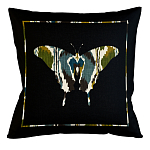 Подушка декоративная бабочка сине-зелёный орнамент Ikat Pattern варинант исполнения - 1 | Loft Concept в Нижнем Новгороде
