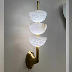 Бра с 3-мя мраморными плафонами в форме чаши Warm Marble Light варинант исполнения - 3 | Loft Concept в Нижнем Новгороде