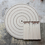 Художественный Гобелен Макраме White Disk Harmony варинант исполнения - 2 | Loft Concept в Нижнем Новгороде