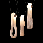 Подвесной светильник белого цвета с 3-мя изогнутыми плафонами Flow Loop варинант исполнения - 6 | Loft Concept в Нижнем Новгороде