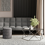 Пуф Three Gray в ткани букле серого цвета варинант исполнения - 3 | Loft Concept в Нижнем Новгороде