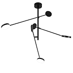 Потолочный светильник светодиодный с тремя лампами черный металл Bendik  варинант исполнения - 1 | Loft Concept в Нижнем Новгороде