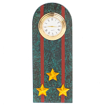 Часы подарочные погон полковник МВД из натурального камня Змеевик Military Clock варинант исполнения - 1 | Loft Concept в Нижнем Новгороде