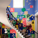 Обои ручная роспись в стиле Арт-деко Jazz Special Colourway on dyed silk with embroidery варинант исполнения - 3 | Loft Concept в Нижнем Новгороде