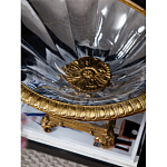 Чаша из прозрачного стекла с бронзовым рельефным ободком Eden Garden варинант исполнения - 4 | Loft Concept в Нижнем Новгороде