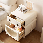 Тумбочка прикроватная с ящиком и стеклянной дверцей Робот Robot Bedside варинант исполнения - 1 | Loft Concept в Нижнем Новгороде