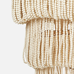 Трехъярусная люстра с подвесками из круглых деревянных бусин белая White Beads Three-tier Chandelier  варинант исполнения - 7 | Loft Concept в Нижнем Новгороде