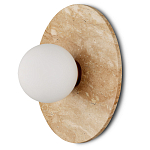 Бра в виде диска с плафоном из матового белого стекла Marble Glow варинант исполнения - 1 | Loft Concept в Нижнем Новгороде