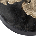 Настольная лампа с черным тканевым абажуром на основании в виде листьев Golden Leaves варинант исполнения - 1 | Loft Concept в Нижнем Новгороде