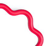 Настенное зеркало с волнистой рамой Mune Mirror Red варинант исполнения - 3 | Loft Concept в Нижнем Новгороде