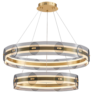 Люстра Gold 2 ring horizontal chandelier
