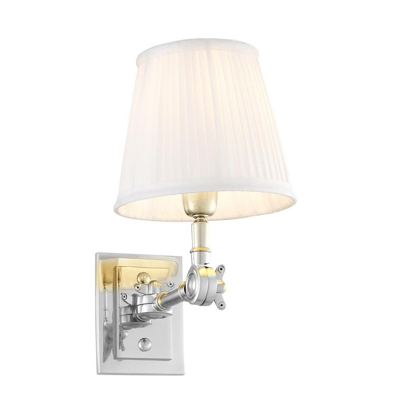 Бра Wall Lamp Wentworth Single Nickel+White Никель Белый в Нижнем Новгороде | Loft Concept 