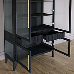 Витрина Primo со стеклянными фасадами и 2 ящиками Черный дуб варинант исполнения - 8 | Loft Concept в Нижнем Новгороде