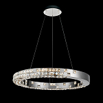 Люстра серебряная в форме кольца с мозаичным хрустальным оформлением Sparks of Crystal варинант исполнения - 3 | Loft Concept в Нижнем Новгороде