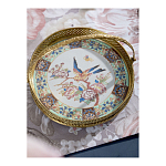 Блюдо фарфоровое с бронзовой ручкой Paradise Dish with Handle варинант исполнения - 4 | Loft Concept в Нижнем Новгороде