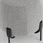 Пуф в ткани букле серого цвета Pikelet варинант исполнения - 4 | Loft Concept в Нижнем Новгороде