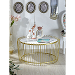 Журнальный столик с столешницей из мрамора на металлическом основании Table Vertical Planes варинант исполнения - 3 | Loft Concept в Нижнем Новгороде