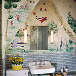 Обои ручная роспись Promenade Original colourway on cream painted silk варинант исполнения - 1 | Loft Concept в Нижнем Новгороде