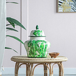 Ваза с зелёными листьями и крышкой Vase Green Leaves варинант исполнения - 5 | Loft Concept в Нижнем Новгороде