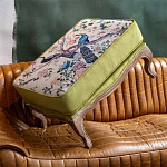 Банкетка из массива бука с изображением птиц и цветов Beige Green Chinoiserie Garden Banquette варинант исполнения - 2 | Loft Concept в Нижнем Новгороде