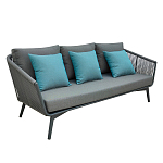 Диван трехместный уличный серый Gray Fiber варинант исполнения - 1 | Loft Concept в Нижнем Новгороде