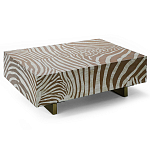 Кофейный стол Kenya Coffee Table Bone Inlay ZEBRA Beige  варинант исполнения - 3 | Loft Concept в Нижнем Новгороде