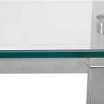 Стол письменный с прозрачной столешницей Corporate Identity варинант исполнения - 3 | Loft Concept в Нижнем Новгороде